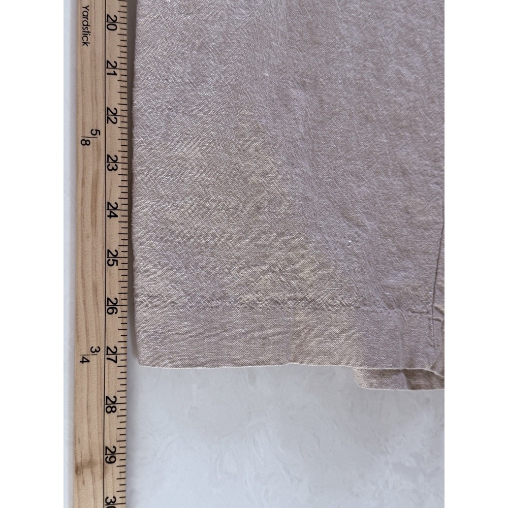 Old Navy Taylor Wide Leg Trouser Women L Extra High Rise Linen Blend Oatmeal - Picture 5 of 8